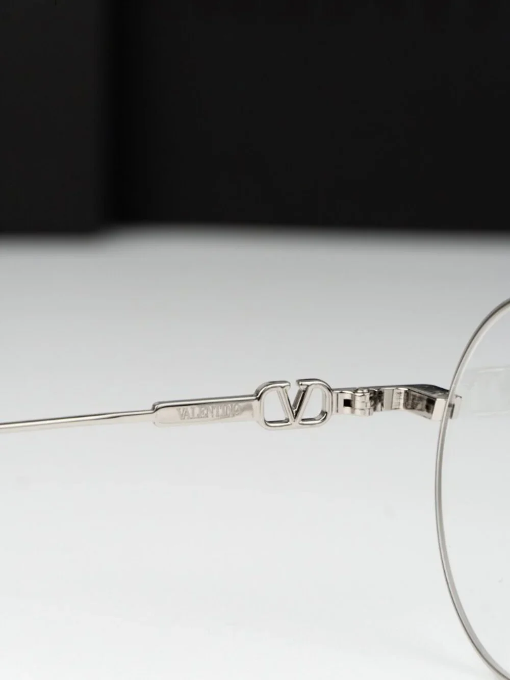 Valentino Women Eyeglasses Silver Transparent Round VLX-173 E NEW AUTHENTIC